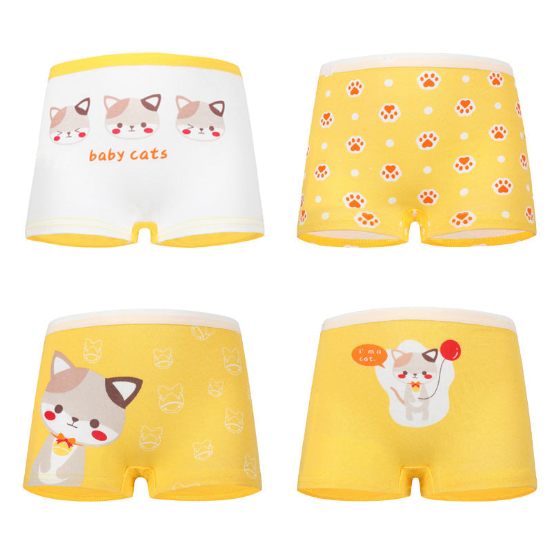 Cartoon Children's Underwear Cotton Girls' Princess Boxers