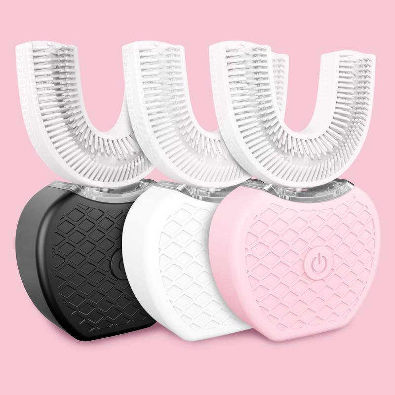 Cepillo de dientes eléctrico sónico automático inteligente de 360 grados tipo U