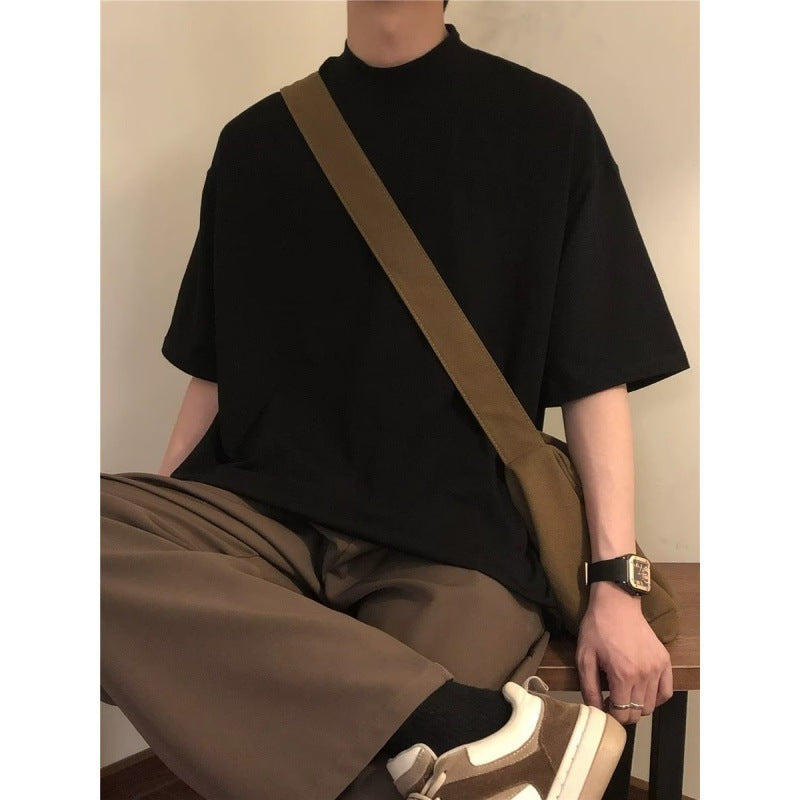 Hong Kong Wind Ins Character Short Sleeve Drape Feeling Niche Shirt Man