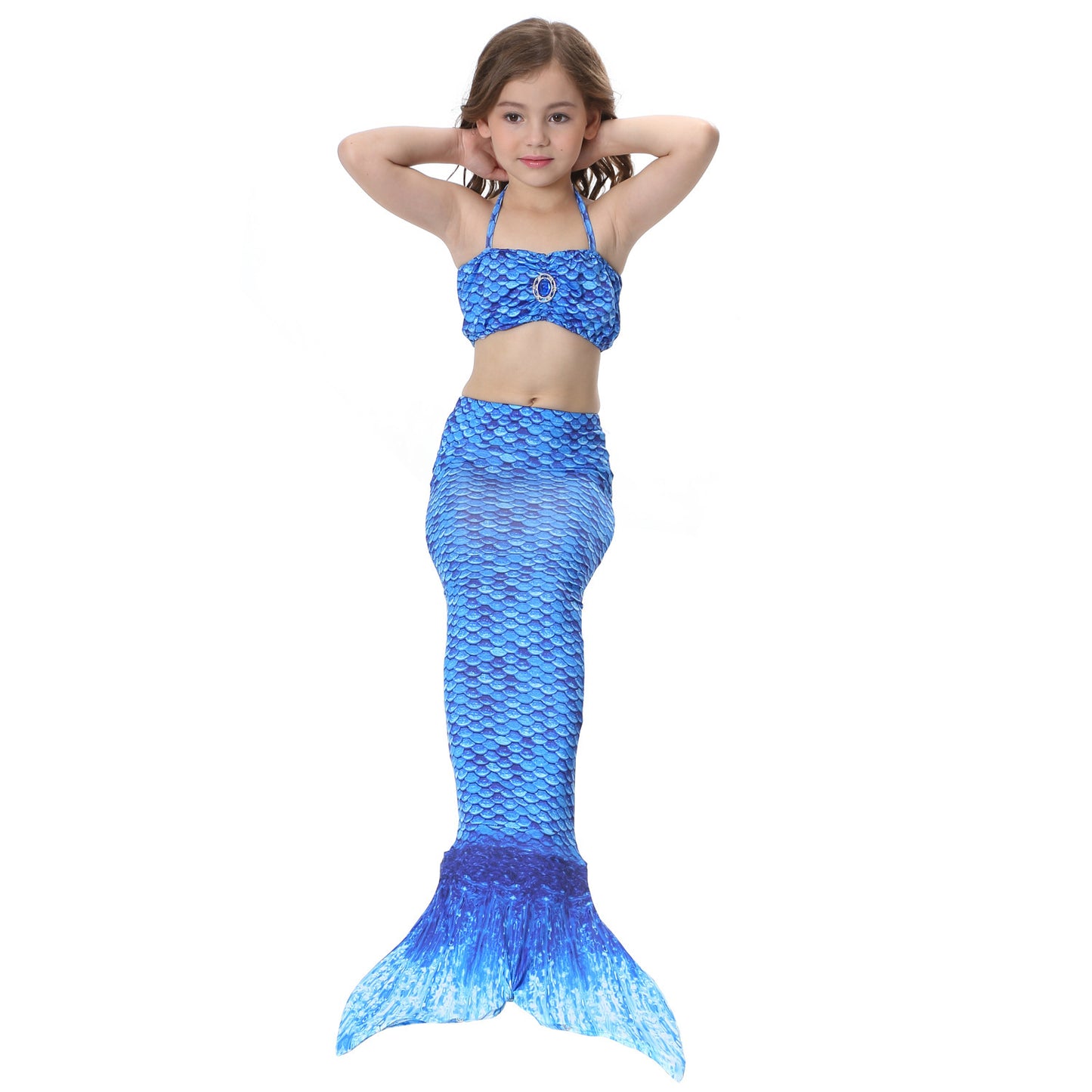 The female's children bikinis split swimming suit suit children swimming suit with Mermaid tail fins