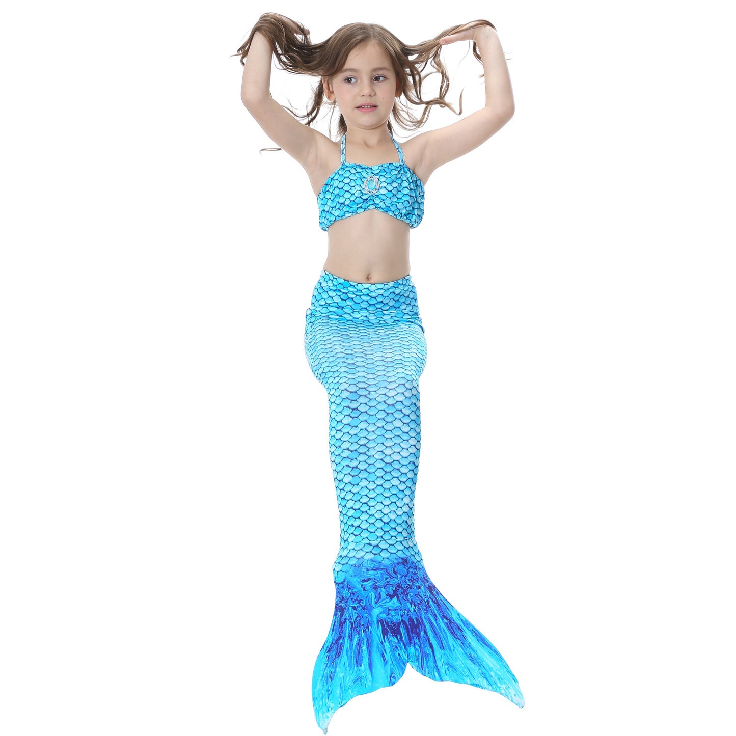 The female's children bikinis split swimming suit suit children swimming suit with Mermaid tail fins