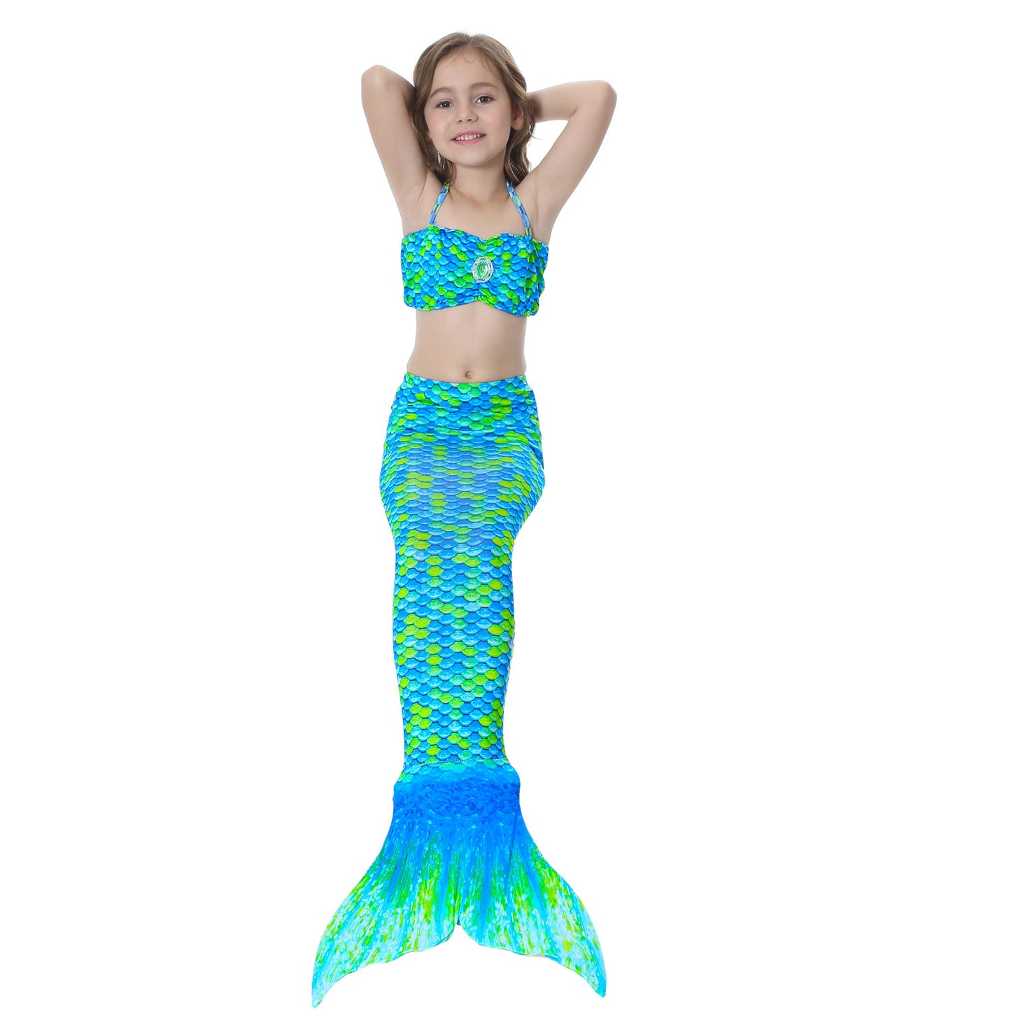 The female's children bikinis split swimming suit suit children swimming suit with Mermaid tail fins
