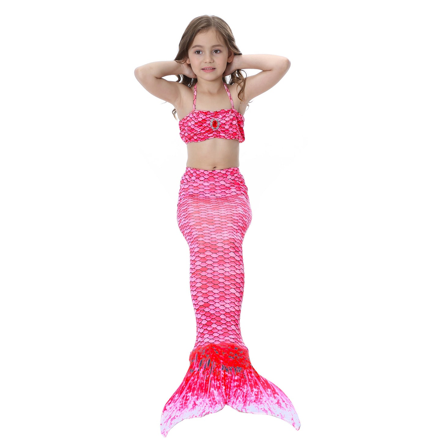 The female's children bikinis split swimming suit suit children swimming suit with Mermaid tail fins