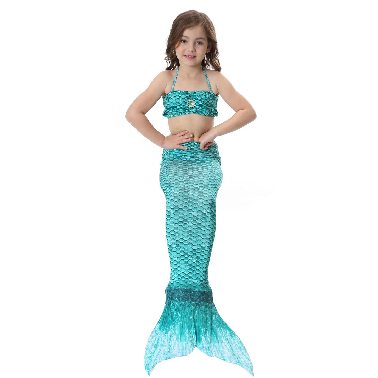 The female's children bikinis split swimming suit suit children swimming suit with Mermaid tail fins