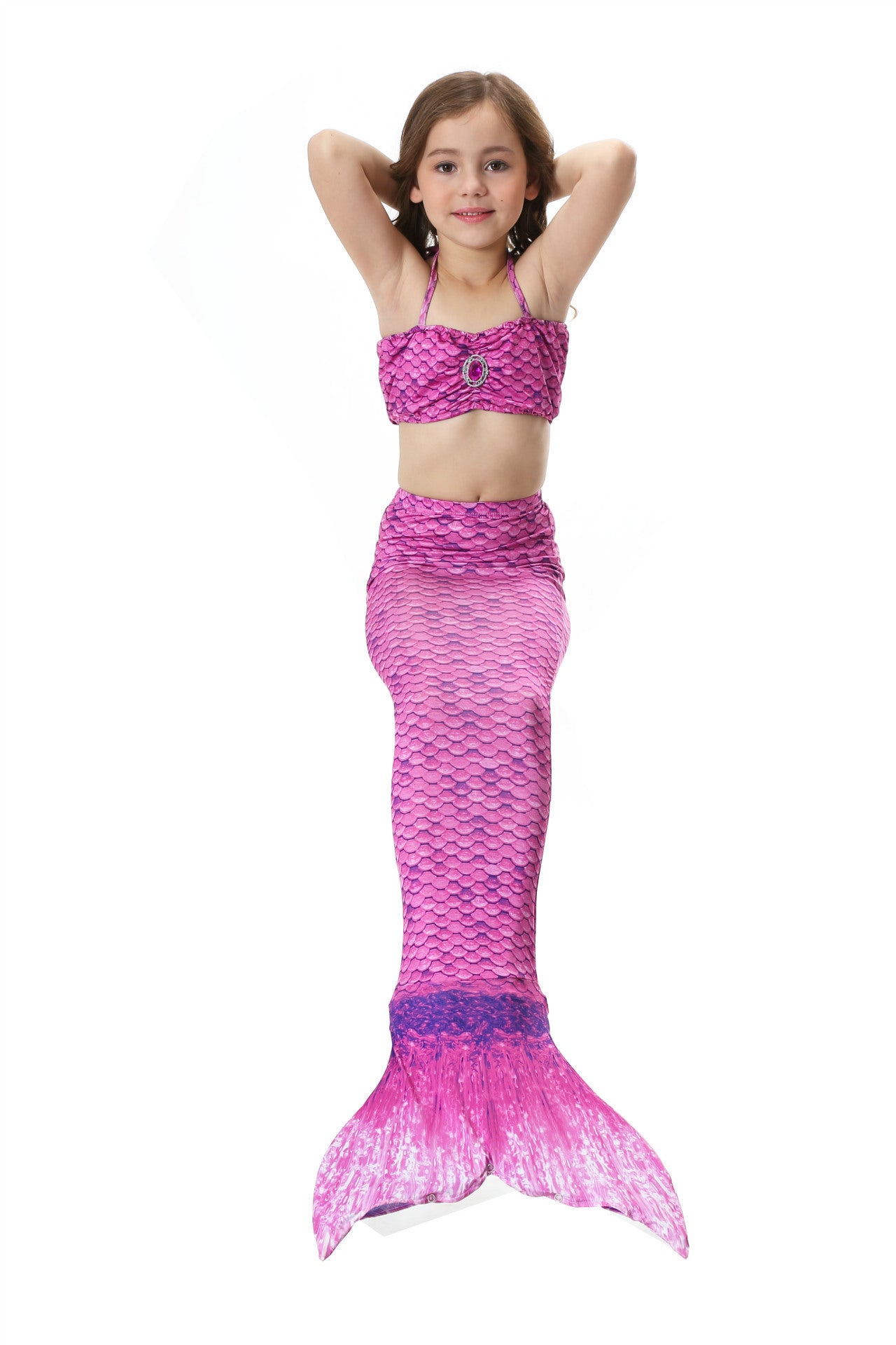 The female's children bikinis split swimming suit suit children swimming suit with Mermaid tail fins