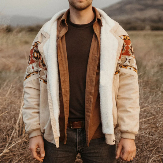 European Winter Thermal Print Pilot Jacket