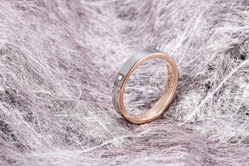 Anillo de carburo de tungsteno auténtico de 4mm hembra
