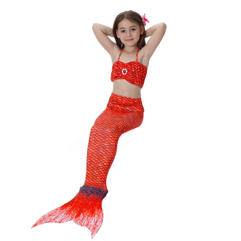 The female's children bikinis split swimming suit suit children swimming suit with Mermaid tail fins