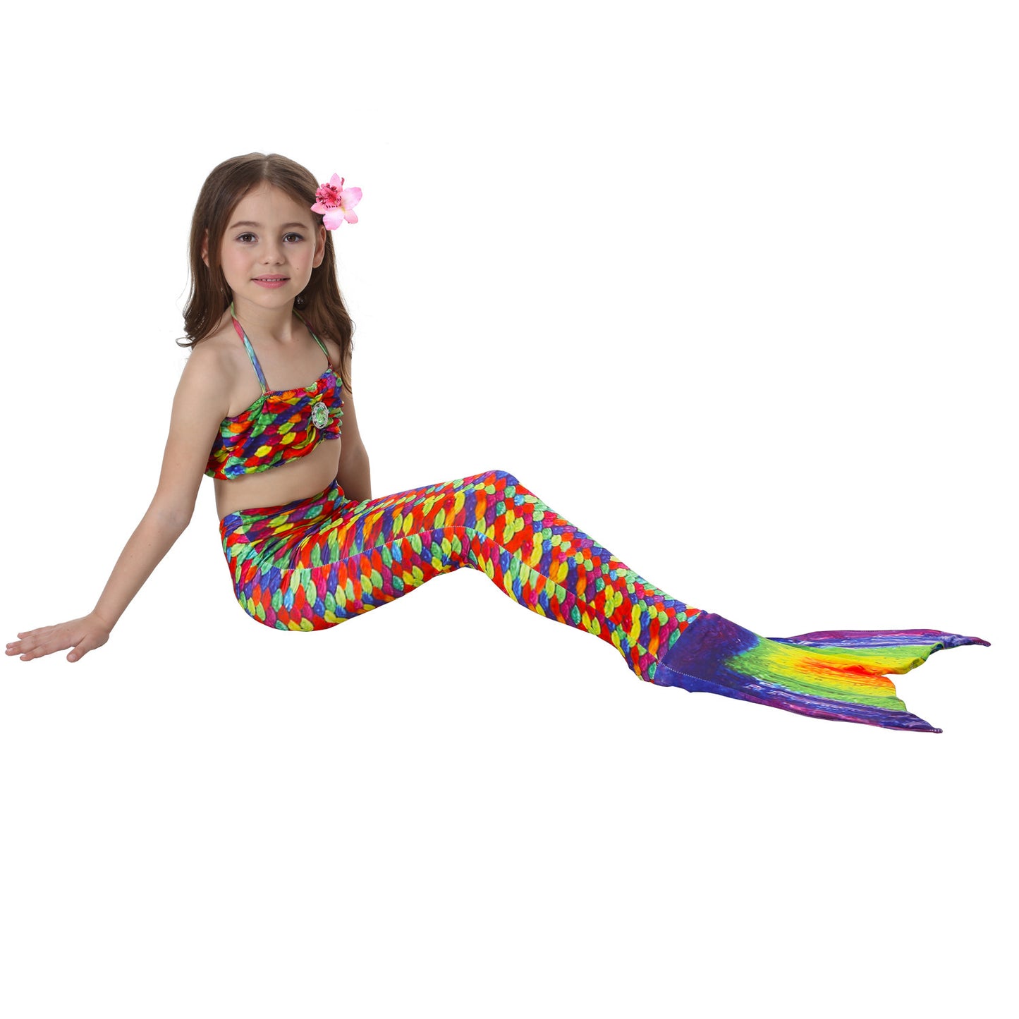 The female's children bikinis split swimming suit suit children swimming suit with Mermaid tail fins