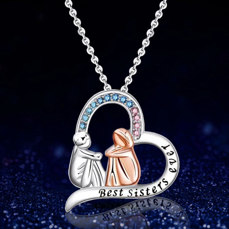 Niche Design Sense Sister Letter Love Necklace Accessories