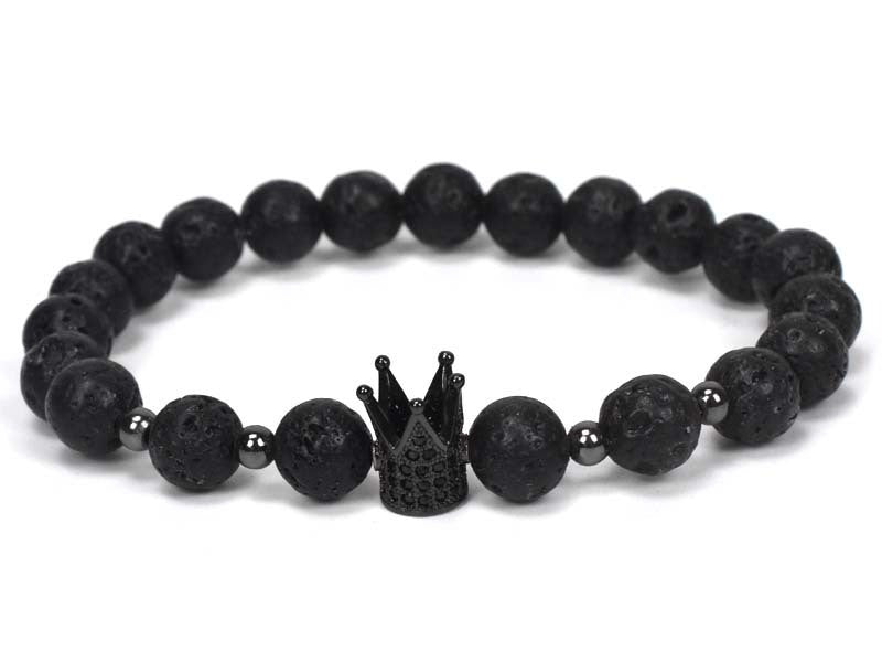Pulsera de Yoga con cabeza de búho de piedra Natural