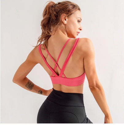 Seamless beauty girl back bra cross breathable dry