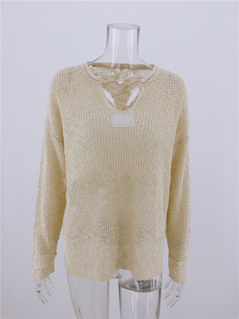 Suéter Jersey suelto de punto de otoño e invierno acrílico para mujer