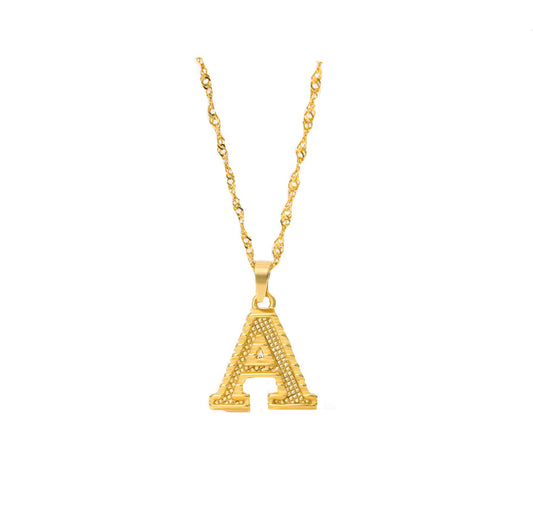 COLLAR COLGANTE chapado en oro de 26 letras
