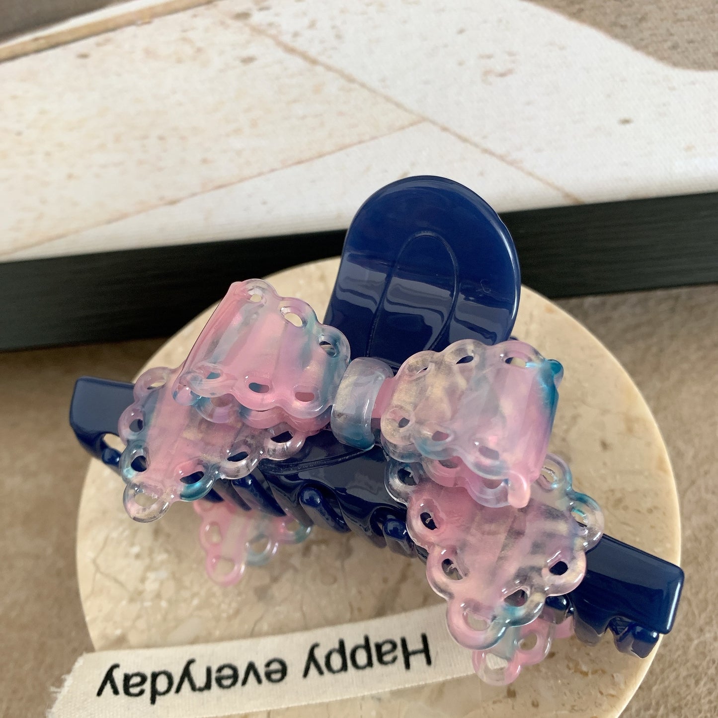 Acetate Lace Bow Barrettes Sweet Temperament Girl