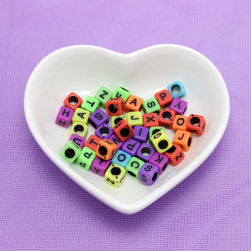 Acrylic English alphabet beads