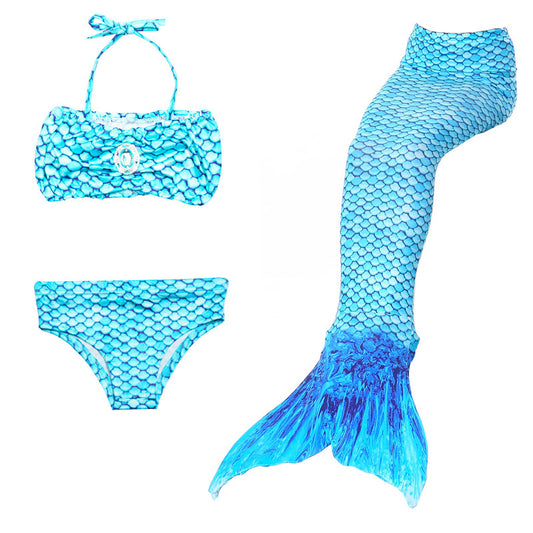 The female's children bikinis split swimming suit suit children swimming suit with Mermaid tail fins