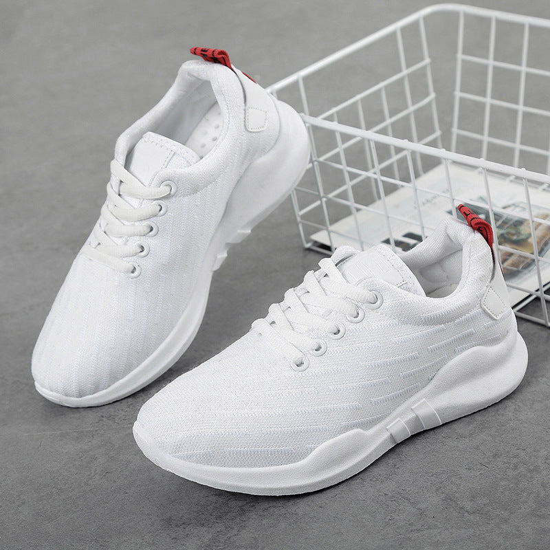 La nueva primavera y el verano 2020 zapatos deportivos coreanos transpirables de punto de las señoras zapatos casuales de plataforma zapatos