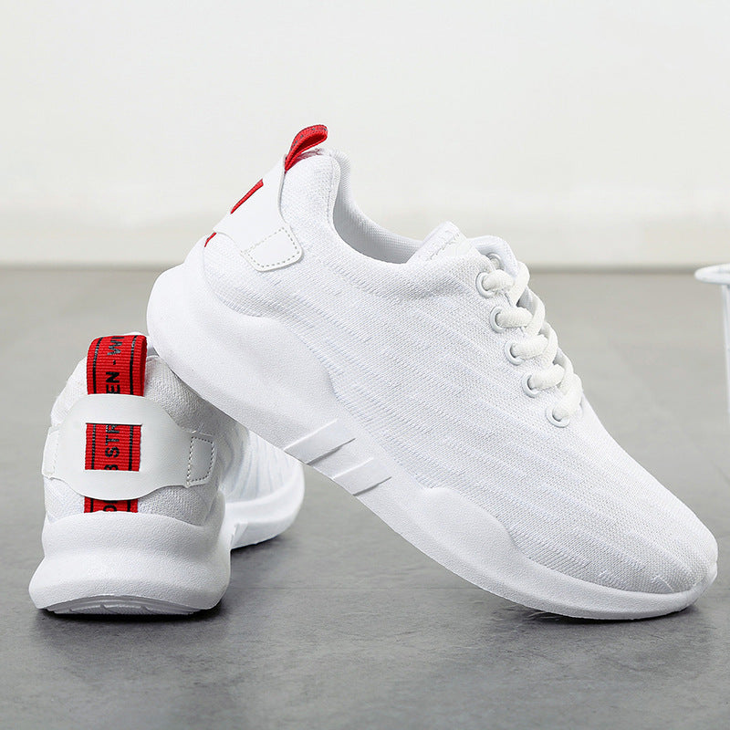 La nueva primavera y el verano 2020 zapatos deportivos coreanos transpirables de punto de las señoras zapatos casuales de plataforma zapatos