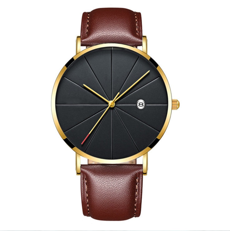 Reloj de calendario Simple reloj de cuarzo impermeable creativo Masculino