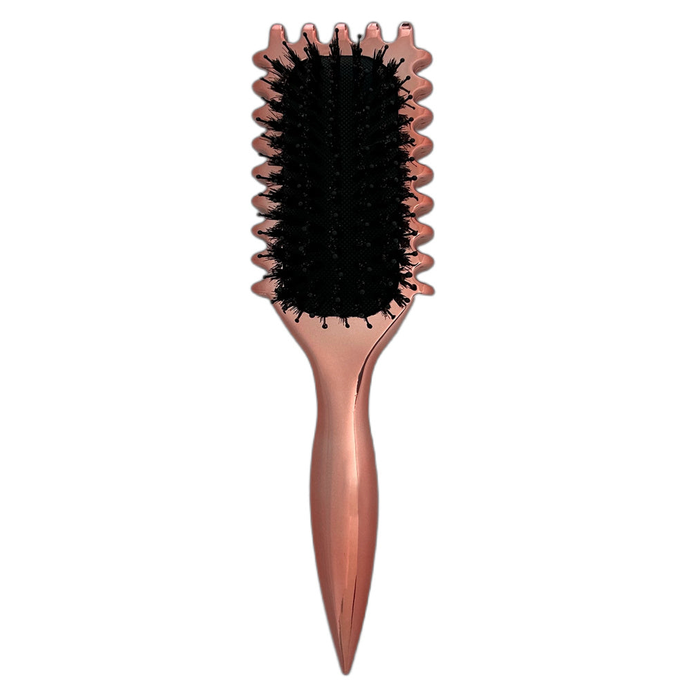 Gold Plated Curling  Brush, Curl Defining Brush, Curl Brush For Curly Hair, For Combing And Shaping Men's And Women's Curls To Reduce Pulling And Curl Separation