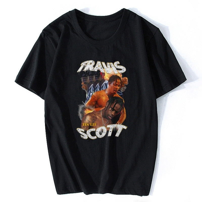 Summer Printed Men's Short Sleeve Thermal Shirt
