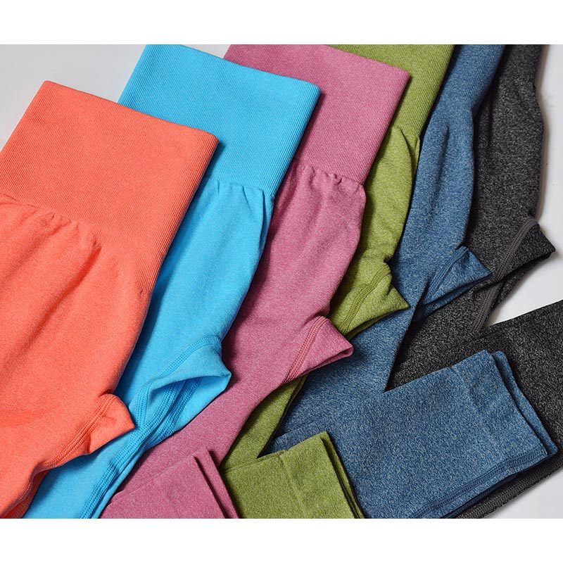 Pantalones de yoga ajustados elásticos pantalones de fitness de cintura alta