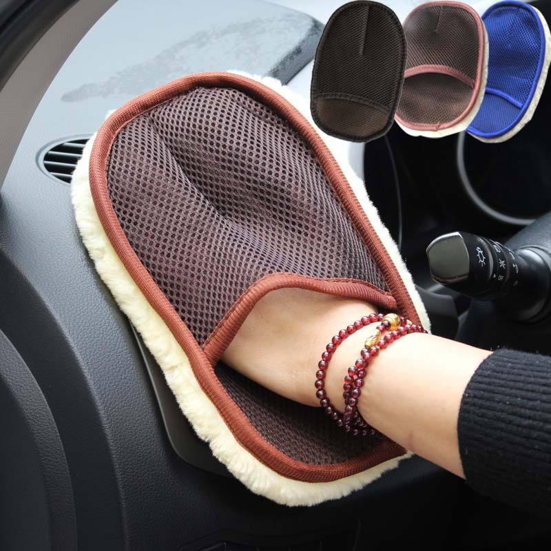 Tipo de coche de pelo suave guantes de limpieza de lavado de coche de motocicleta de coche de lavado de coche Herramientas de limpieza de cuidado de coche