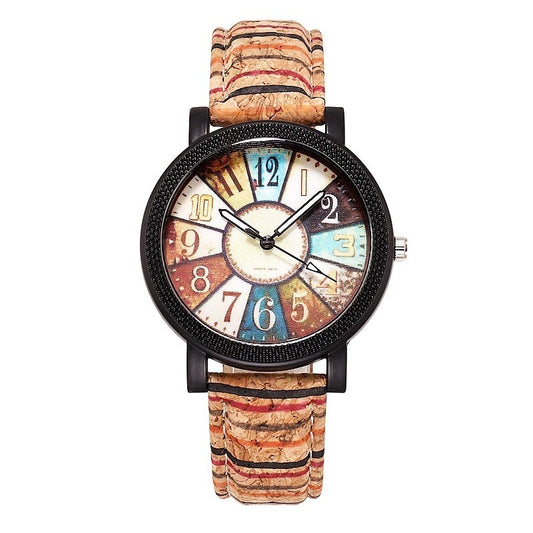 Reloj de pulsera de cuarzo para mujer de cuero Vintage Casual reloj de regalo