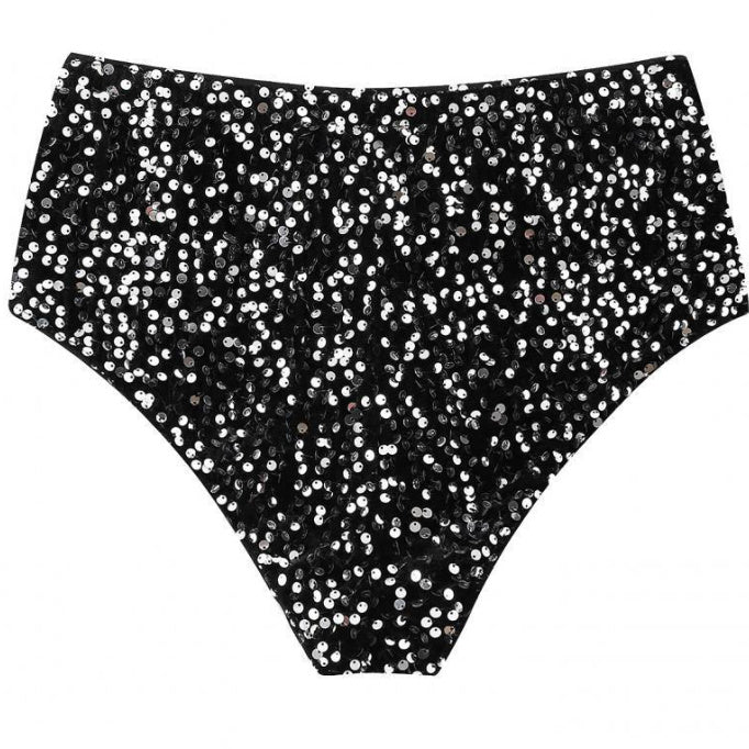 Street Style Sequin Slim Fit Slimming Versatile Shorts