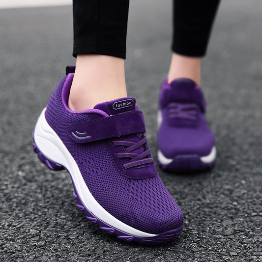 Zapatos deportivos para correr, zapatos deportivos para exteriores, zapatos de suela gruesa que aumentan la altura