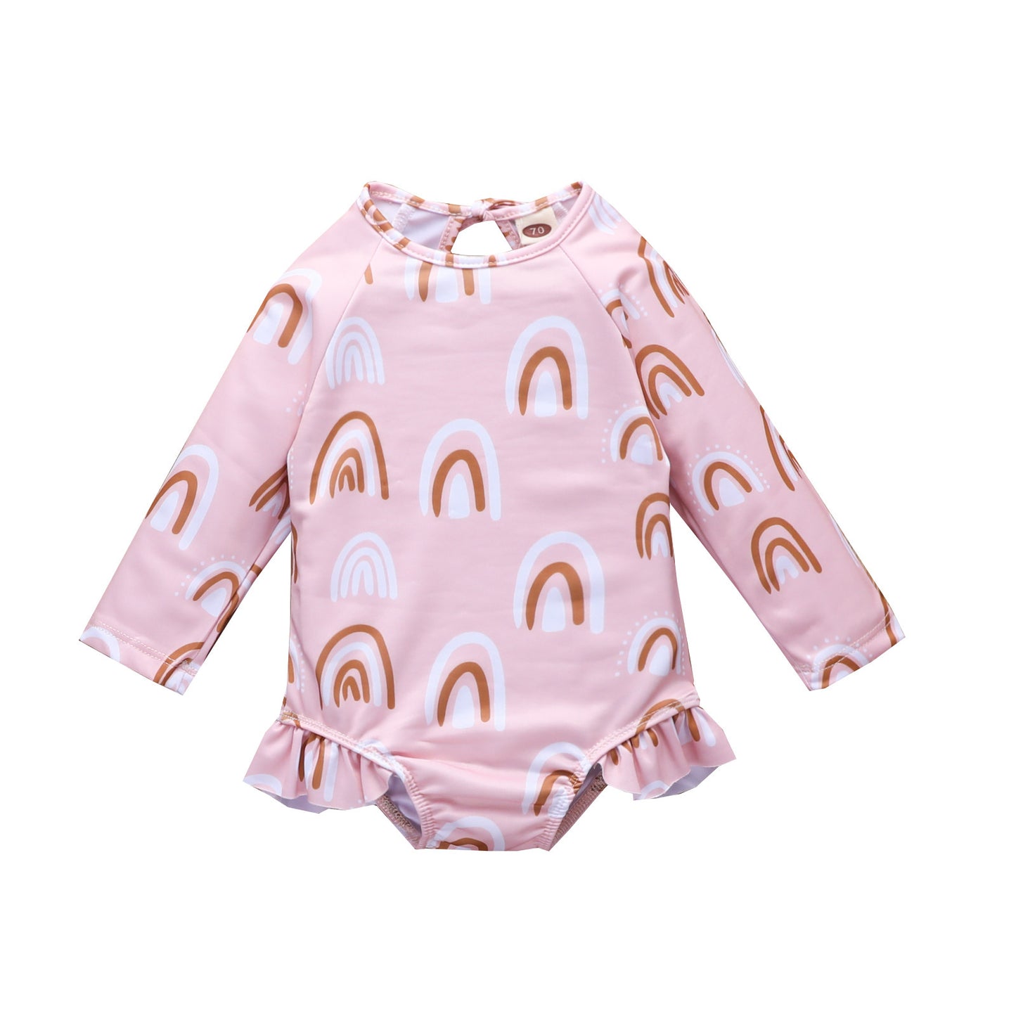 Children Summer New Rainbow Printing Long Sleeve