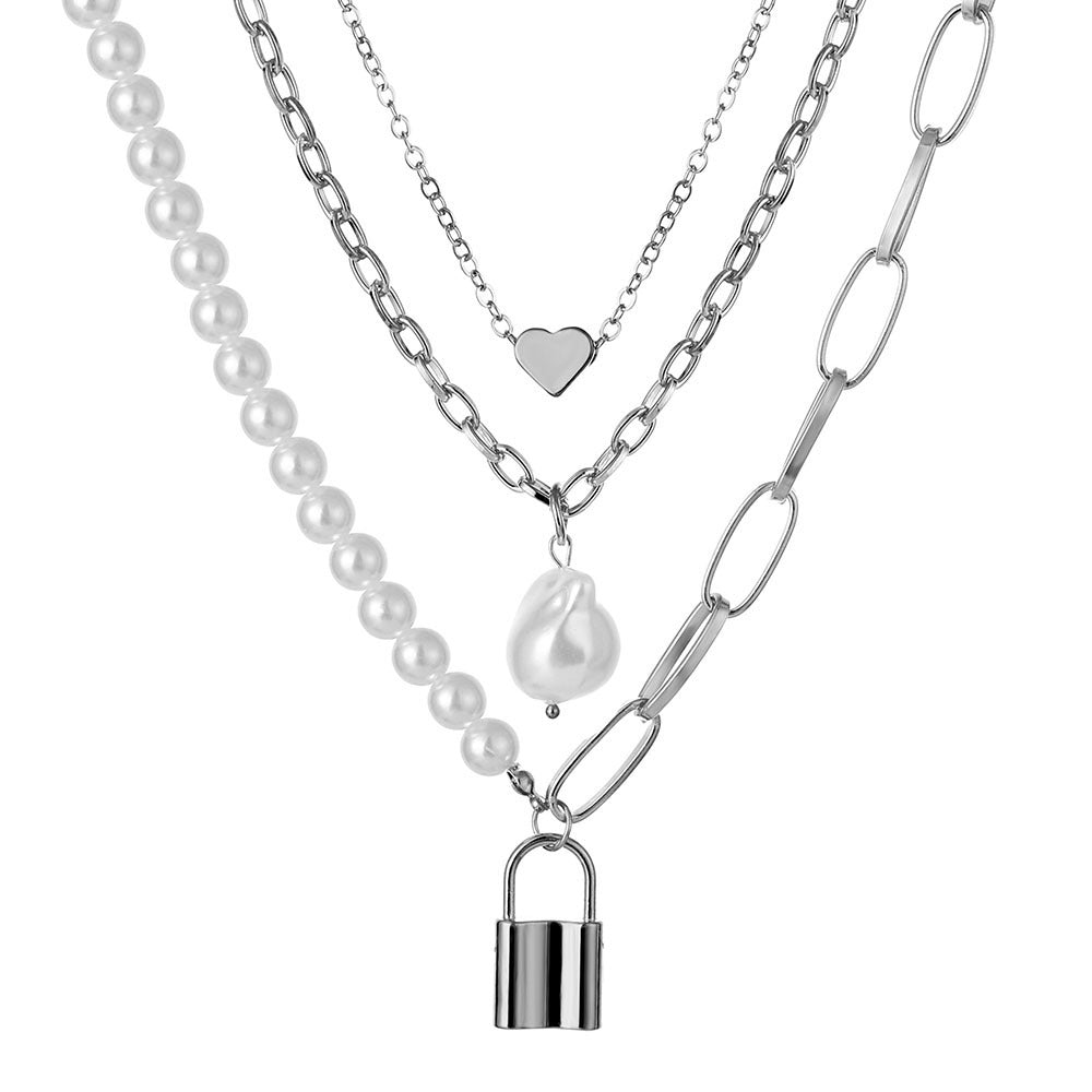 Fashion Personality New Multi-layer Moon Disc Pendant Women's Necklace