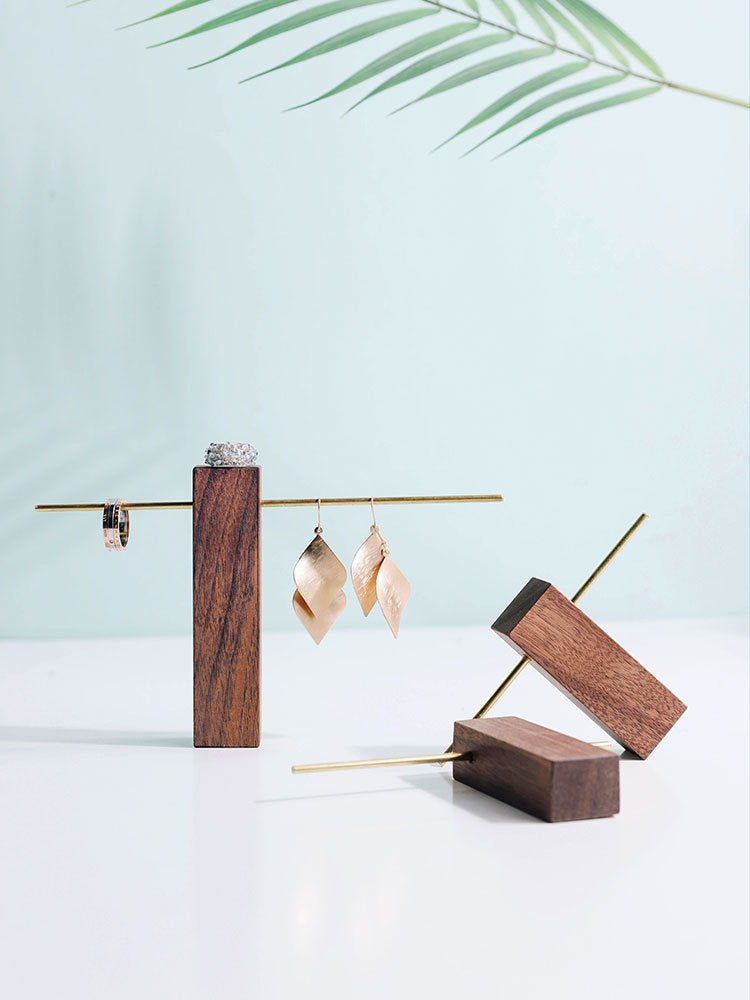 Simple walnut jewelry display