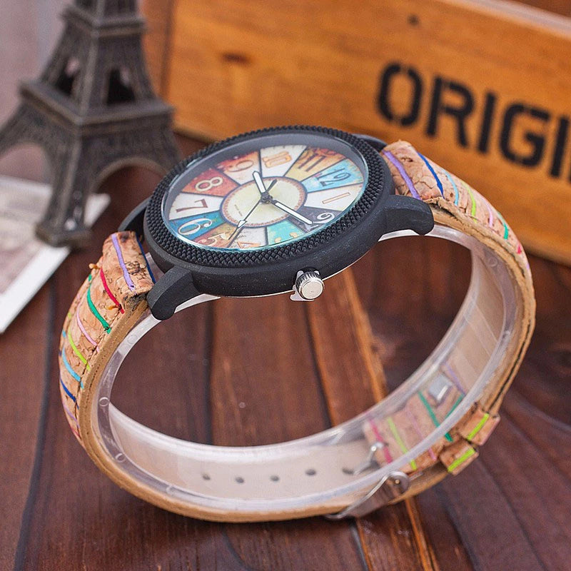 Reloj de pulsera de cuarzo para mujer de cuero Vintage Casual reloj de regalo