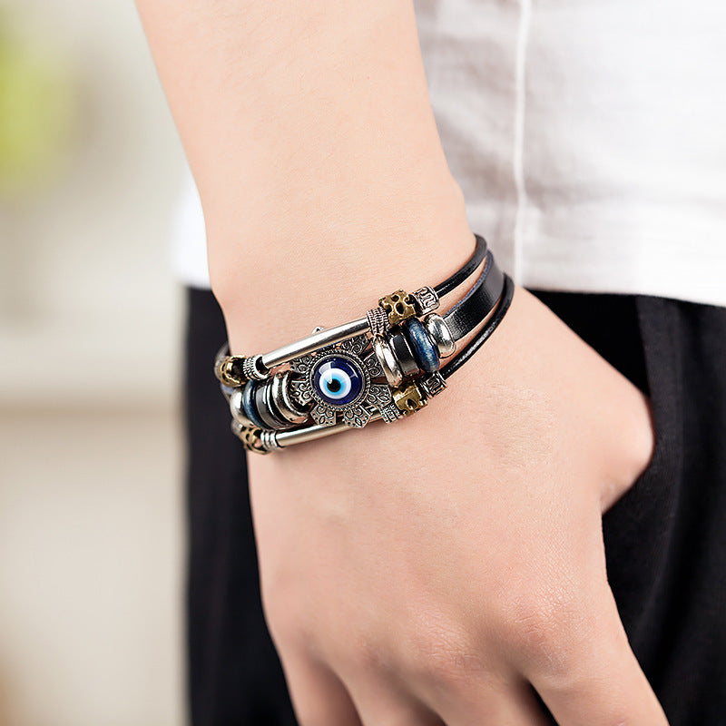 Pulsera de accesorios de aleación de Ojo Azul turco