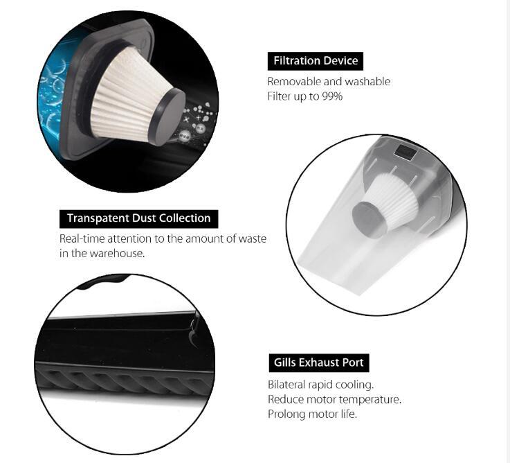 Personalized Handheld Electric Vacuum Cleaner Non-slip Portable Handheld Mini Car 12V Vacuum Cleaner