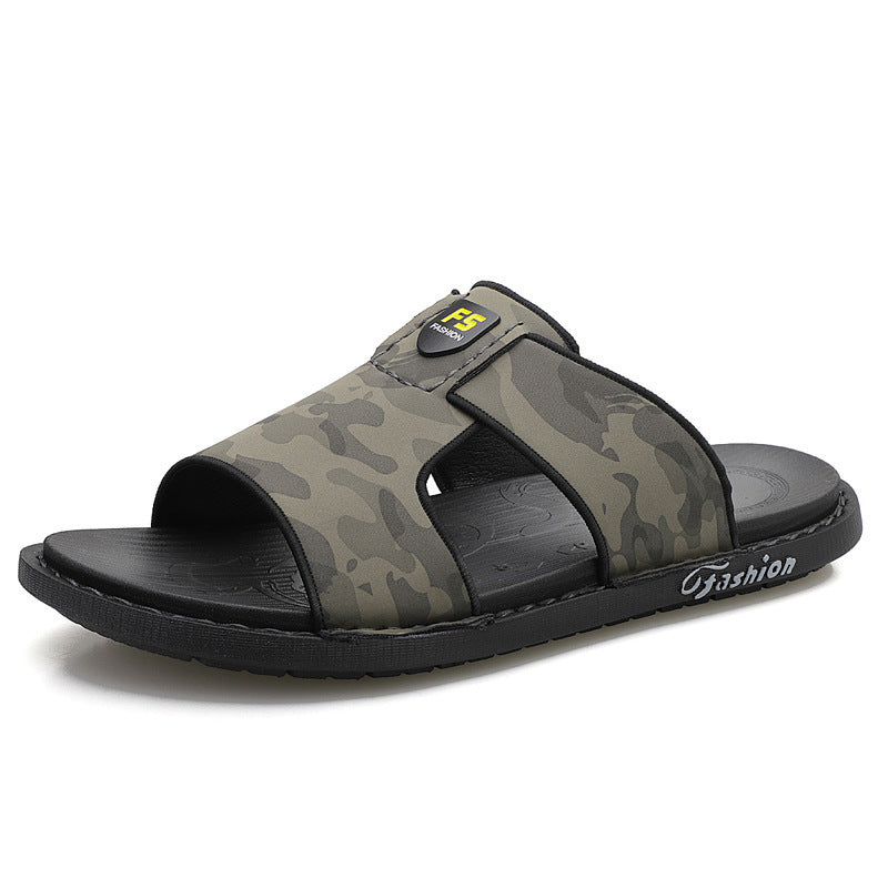 Zapatillas de suela suave de cuero chanclas antideslizantes Zapatos de playa hombres Zapatos