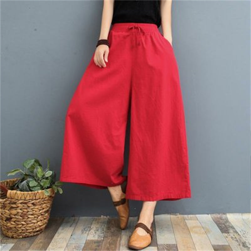 Women's Fashion Loose Linen Casual Leggings