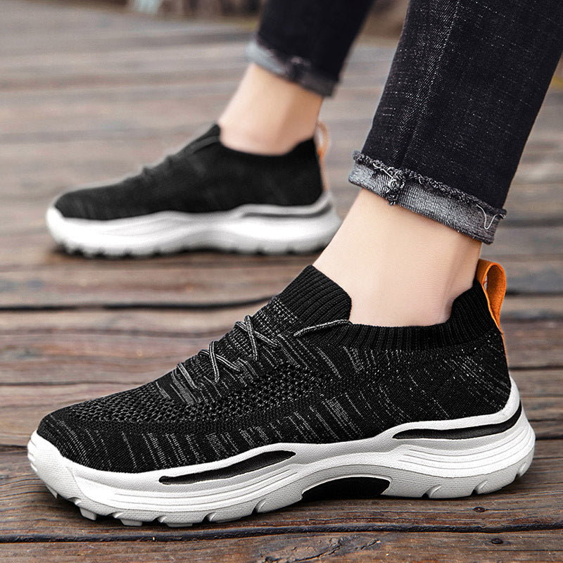 Middle - Aged Mesh Fly Knitting Sneaker Man