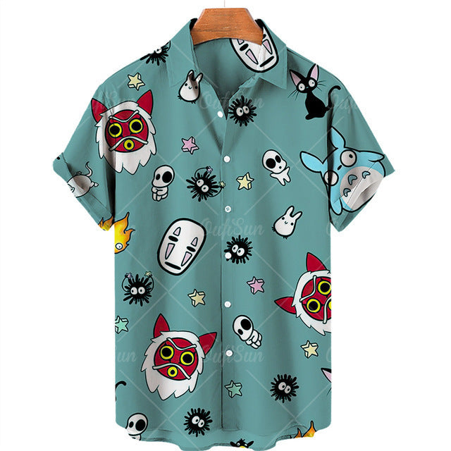 Printed Shirt Men's Short-sleeved Summer Seaside Vacation