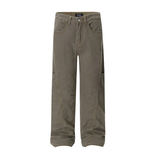 Men's Loose Cargo Washed Casual Jeans