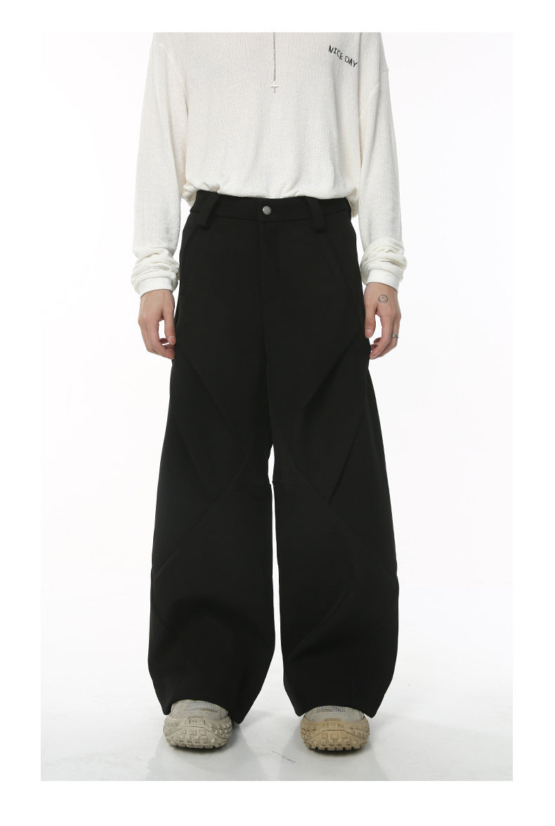 American Retro High Street Double-headed Zipper Casual Pants
