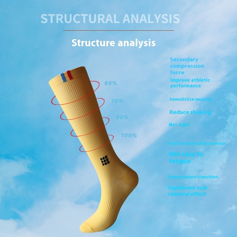 Pressure Long JK Sectional Sports Sports Socks Marathon Long Running Socks