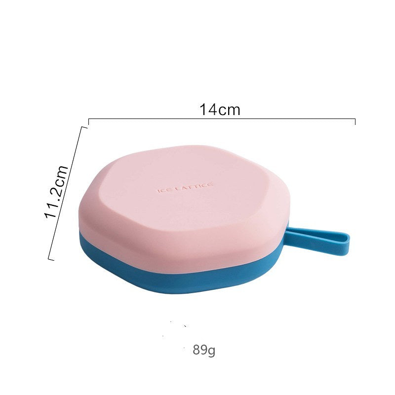 Molde de hielo 3D hexágono de 12 cavidades de silicona molde de helado DIY