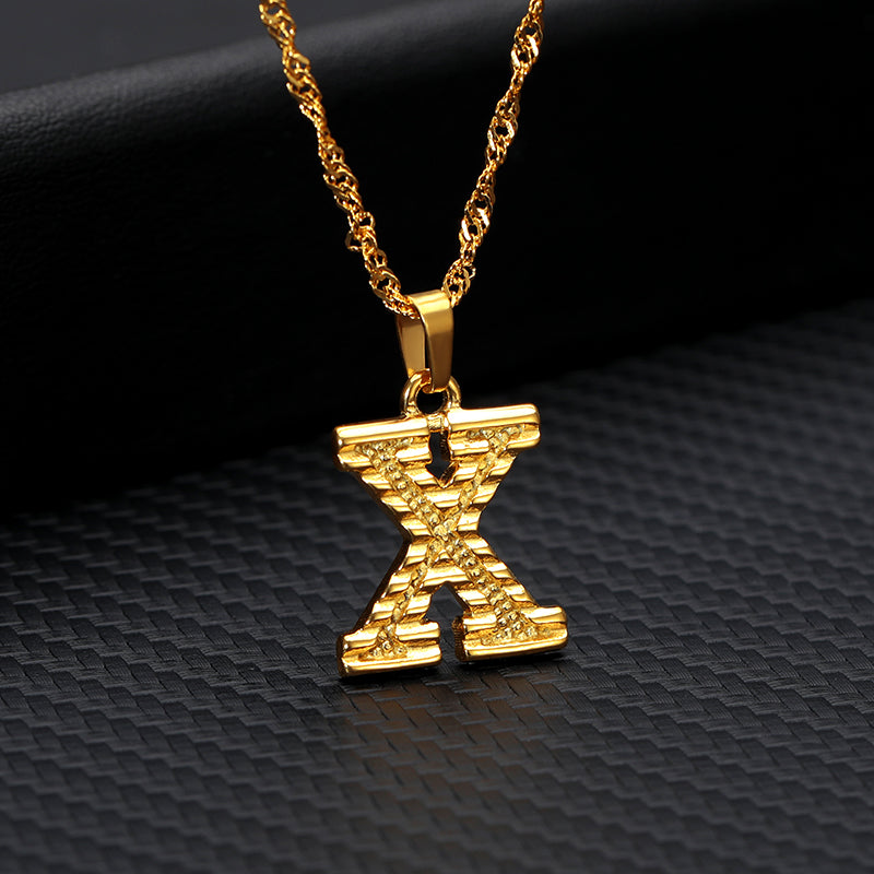 COLLAR COLGANTE chapado en oro de 26 letras