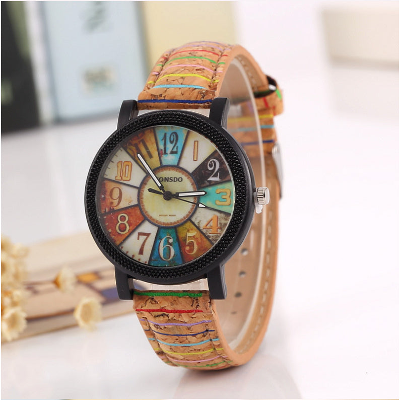 Reloj de pulsera de cuarzo para mujer de cuero Vintage Casual reloj de regalo