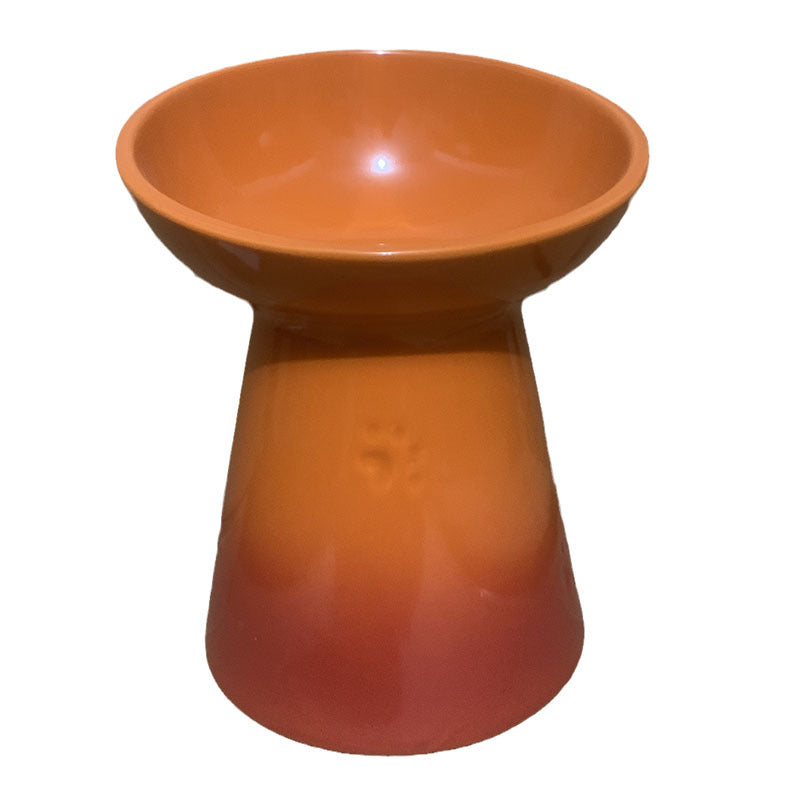 Color Oblique Mouth High Foot Pet Bowl Inclined Surface Anti-overturning Food Container