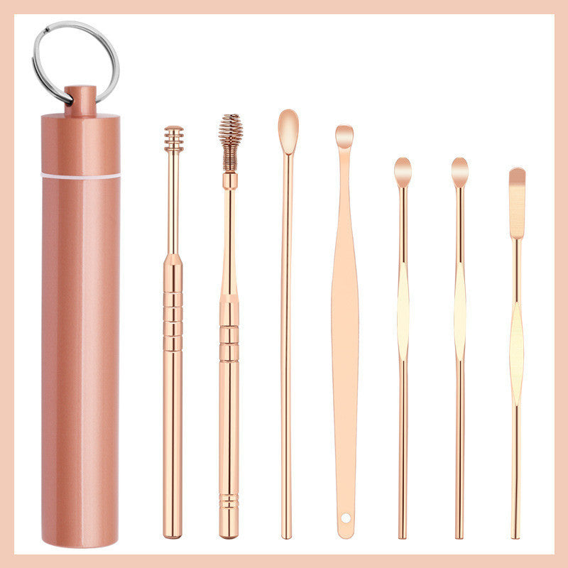Stainless Steel Household Portable Ear Pick 6-piece Set