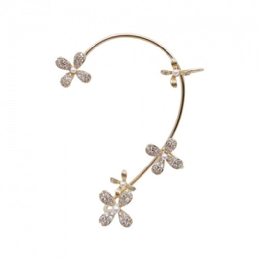Adjustable Earrings With Micro-inlaid Zircon Flowers